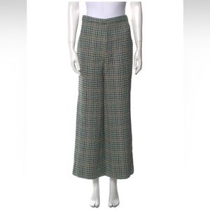 Isabel Marant Plaid Wide-Leg Pants Size 6